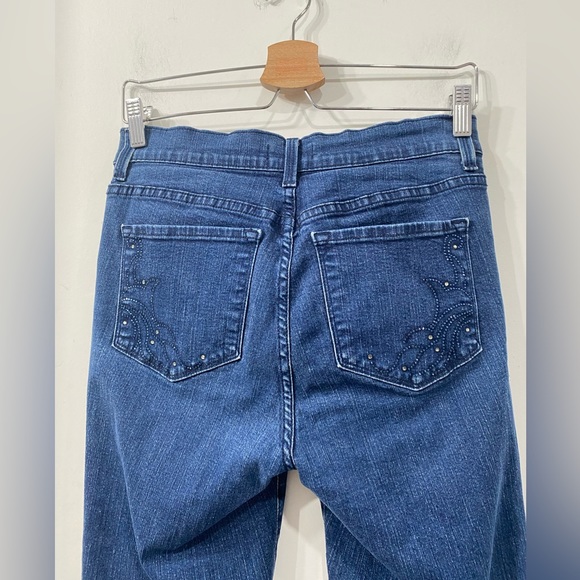 NYDJ Lift- Tuck Technology Dark Blue Wash Pant with Crystal Application 6 P - Picture 11 of 16